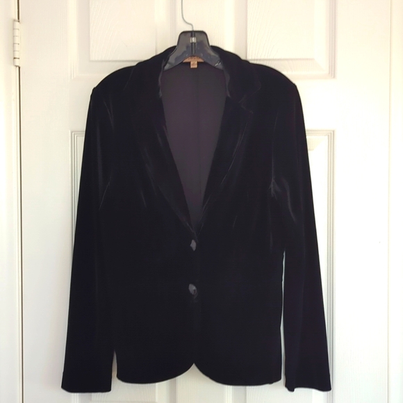 Notations Vintage Velvet Look Blazer Jacket - Picture 1 of 9